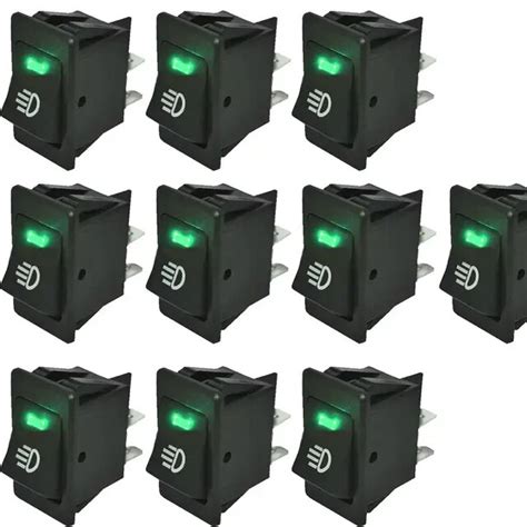 EE Support 10 X 12V 35A Fog Light Switch Rocker Toggle Switch 4Pin LED