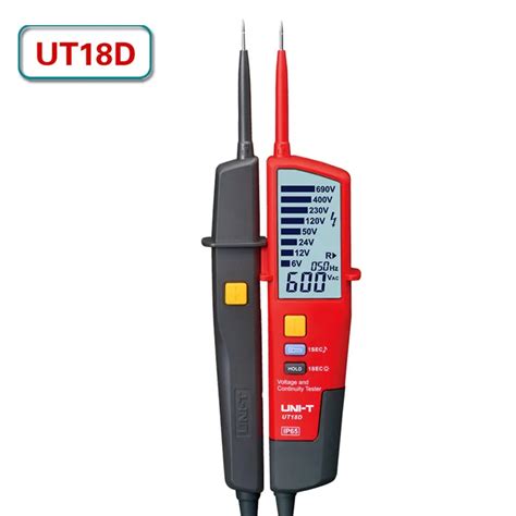 UNI T UT18D LCD Digital Voltage Continuity Tester Auto Range RCD Phase