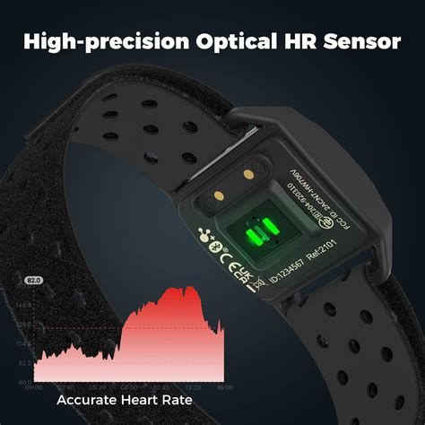 Coospo Heart Rate Monitors Armband Optical Heart Rate Sensor Bluetooth