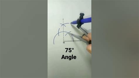 75 Degree Angle Using Compass 75° Angle Youtube