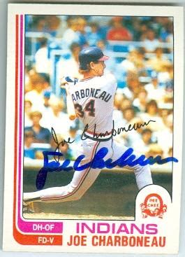 Joe Charboneau Autographed Baseball Card Cleveland Indians 1982 O Pee