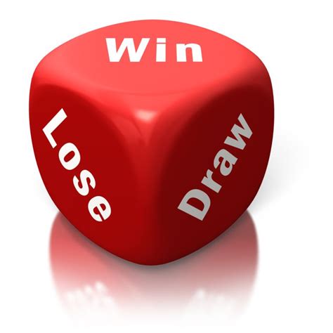 Win Lose Draw Red Dice Great Powerpoint Clipart For Presentations