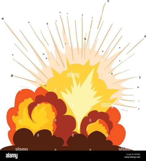 Icono De Incendios O Explosiones Estilo De Dibujos Animados Imagen