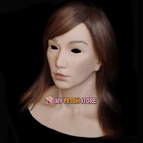 Sf N16 Soft Silicone Realist Human Face Crossdress Full Head Female