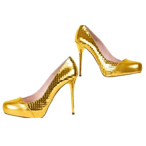 Leronza Luxury 24k Gold Stiletto Shoes Elegance In Every Step