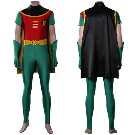 Teen Titans Robin Jumpsuit Outfits Halloween Carnival Costume Cosplay