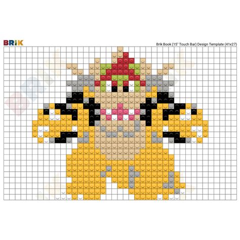 Minecraft Pixel Art Bowser Template