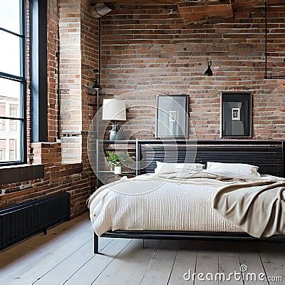 Industrial Chic Bedroom: An Industrial-style Bedroom With Exposed Brick ...