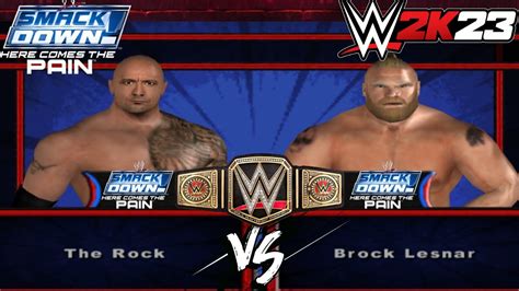 The Rock Vs Brock Lesnar Wwe Smackdown Pain K Mod Must Watch