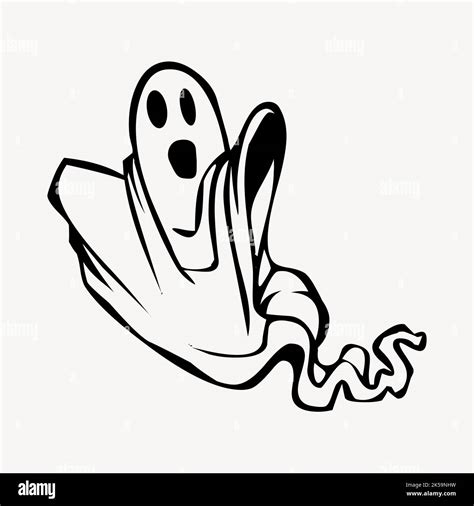 Blanket ghost clipart, Halloween illustration vector Stock Vector Image ...