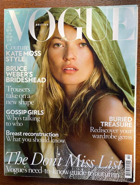 Vogue British Kate Moss Cover Etsy