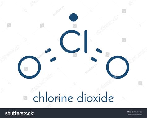 Chlorine Dioxide Clo2 Molecule Used Pulp Vetor Stock Livre De Direitos 715351495