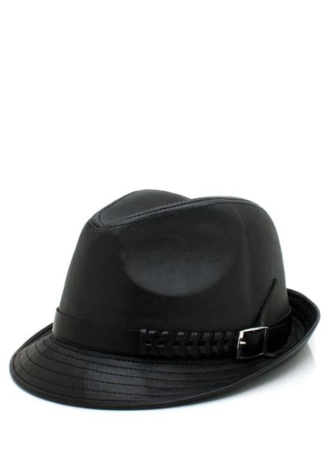 Leather fedora | Leather, Fedora, Hats