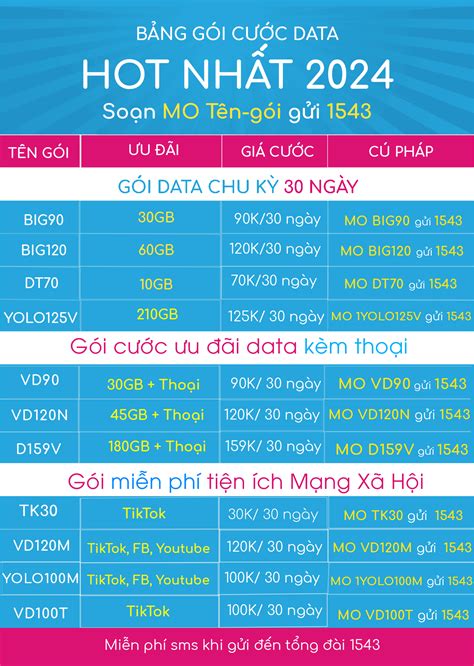 Gói 12TD49 của VinaPhone nhận 100GB tháng dùng xả láng