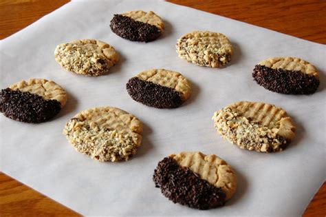 Chocolate Dipped Peanut Butter Cookies | Cooking Mamas