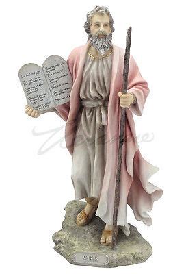 Moses Holding The Ten Commandments Statue Sculpture Figurine | #520848997