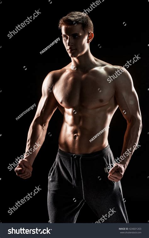 Sexy Shirtless Bodybuilder Posing Shutterstock The Best Porn Website