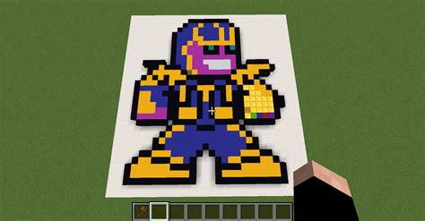 Thanos Pixel Art Minecraft Alsproibida