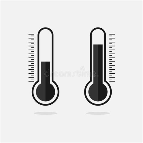 Temperature Icons Thermometer Symbols Temperature Scale Thermometer