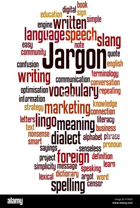 Jargon Word Cloud Concept On White Background Stock Photo Alamy