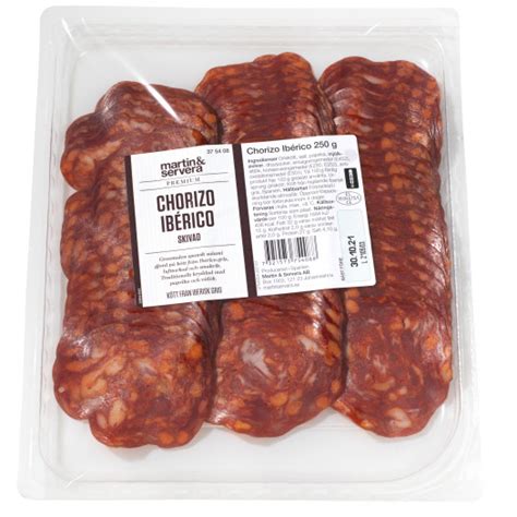 Chorizo Ibérico skivad 250g Salami Martin Servera