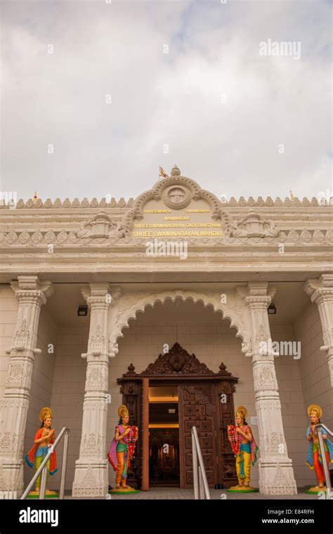 Shree Swaminarayan Mandir in Kingsbury, London, United Kingdom Stock ...