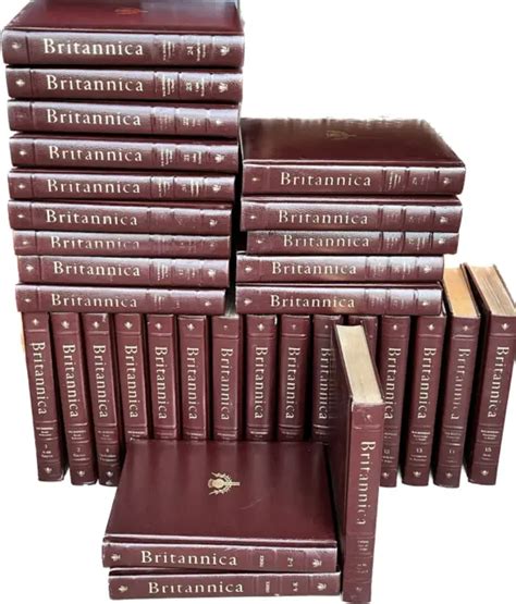 ENCYCLOPEDIA BRITANNICA 1987 15th Ed Full Set of 40 Leather Books ...