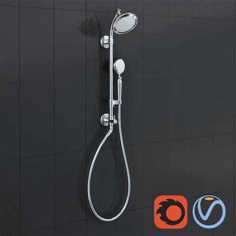 Shower column kit from the KOHLER - HydroRail-S 3D model | CGTrader