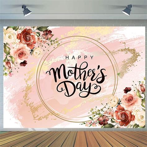 Amazon CYLYH 8x6FT Happy Mother S Day Backdrop Flower Background