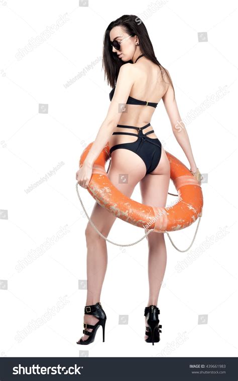 Beautiful Sexy Brunette Girl Bathing Suit Stock Photo 439661983 Shutterstock