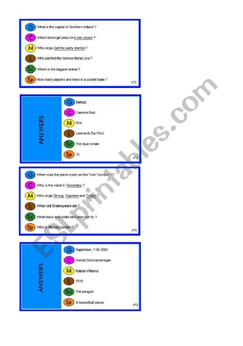 Trivial Pursuit Card Template