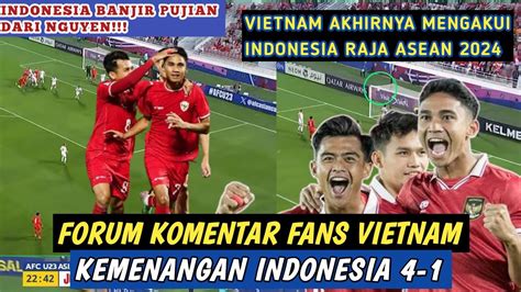 Banjir Pujian Komentar Fans Vietnam Usai Timnas Indonesia Libas