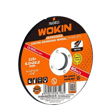Металлический шлифовальный диск WOKIN 125x6.0x22.2 mm