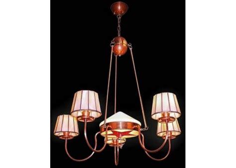 Люстра с витражным стеклом Звезда