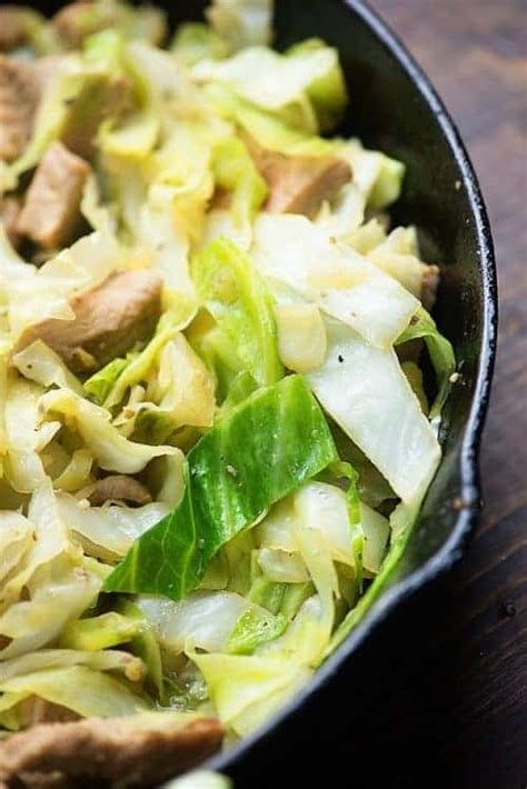 Fried Cabbage Recipe A Classic Recipe With The Addition Of Pork Sirloin