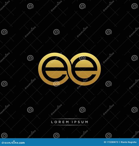 EE Initial Letter Linked Circle Capital Monogram Logo Modern Template