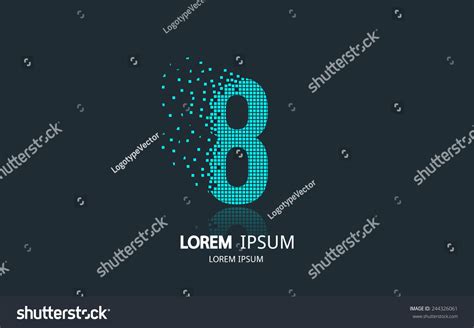 Number 8 Logo Vector Logotype Design Stock Vector (Royalty Free) 244326061