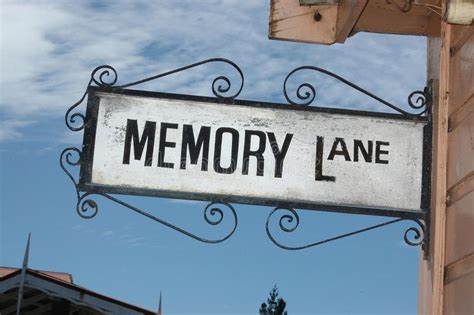 Memory Lane Sign Ornate Street Sign For Memory Lane Shantytown