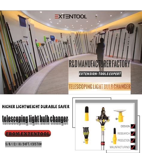 Extentool Telescopic Pole Light Bulb Changer For Extension Pole Menards