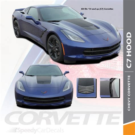 C7 HOOD Corvette Racing Stripes Decals | Chevrolet C7 Corvette 2014 ...