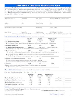 Fillable Online Registration Policies And Details NPM Fax Email Print