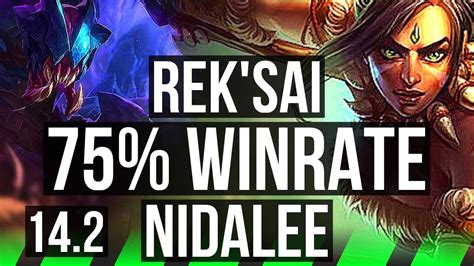 REK SAI Vs NIDA JNG 75 Winrate Quadra 13 2 7 Legendary KR