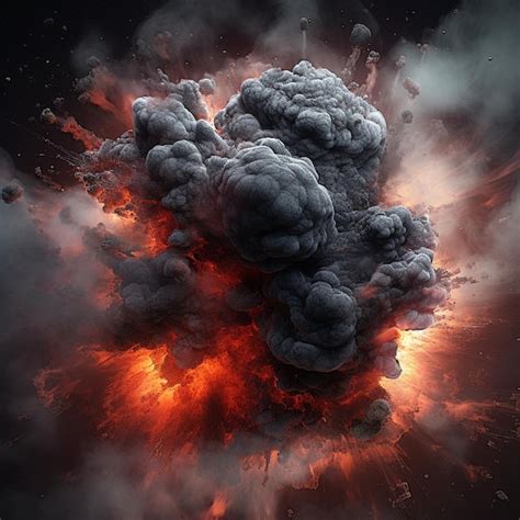 Premium AI Image | A picture of a volcano and a cloud of smoke