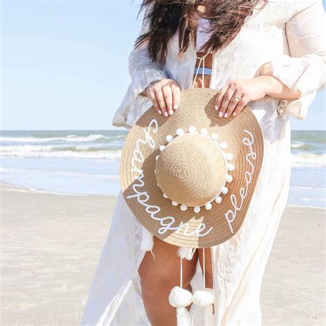 Custom Beach Hats For Women Personalized Sun Hats For Women Etsy