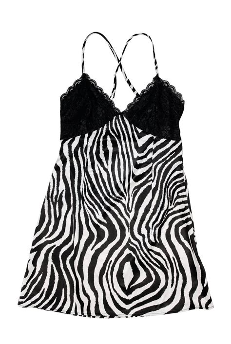 Zebra Satin Slip Dress Scene Outfits 2000s Fashion Trends Zebra