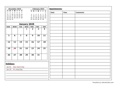 2025 Calendar Appointments A Comprehensive Guide To Planning Your Year Editable Calendar