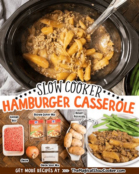 Slow Cooker Hamburger Potato Casserole - The Magical Slow Cooker