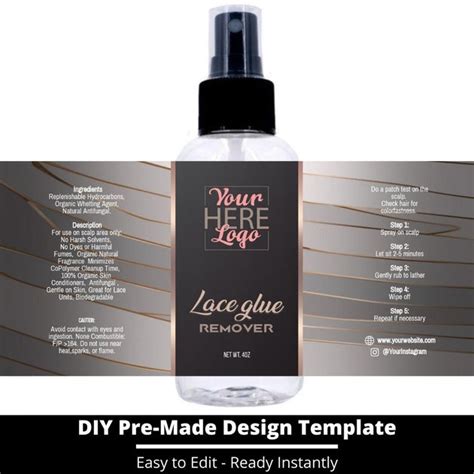 Lace Glue Remover Template 15 Design Your Lace Glue Label Private Label Branding