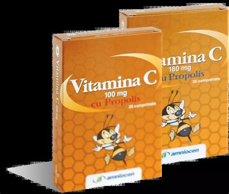 Vitamina C Cu Propolis 180 Mg 24 Comprimate Amniocen