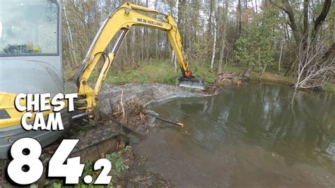 Beaver Dam Removal With Excavator No Chest Cam Youtube